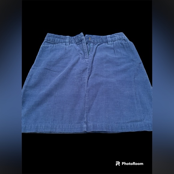 B.Moss Blue Corduroy Skirt - Picture 1 of 7